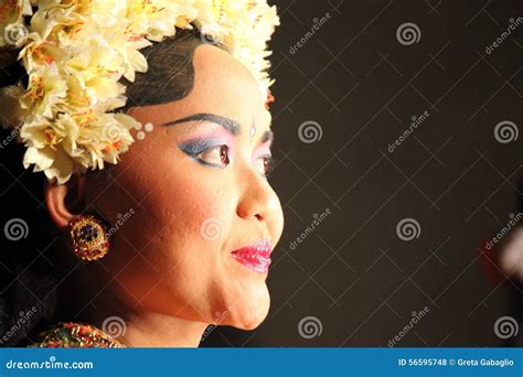 Portrait Of A Balinese Traditional Dancer Editorial Stock Photo Image