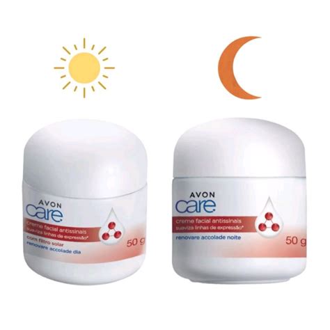 Kit Avon Care Creme Facial Antissinais Dia Noite G Shopee Brasil