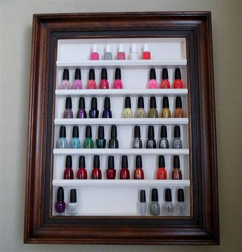 My Thrift Store Picture Frame Nail Polish Rack Diy Nail Polish Nail Polish Organizer Diy Nails