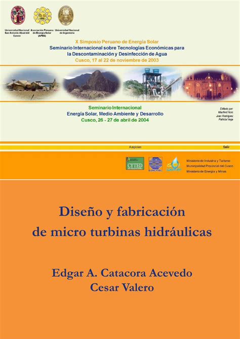 Pdf Dise O Y Fabricaci N De Micro Turbinas Hidr Ulicas Pdf