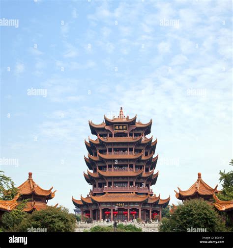 Yellow Crane Tower temple Landmark Travel Destination, Wuhan Hubei ...