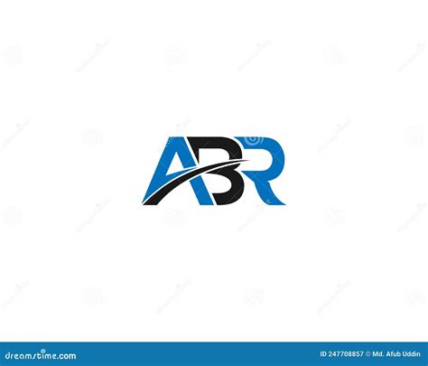 Modern Abr Logo Design Idea Concept Stock Vector Illustration Of Blue