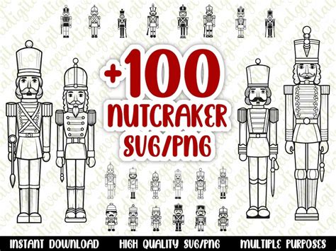 Nutcracker Svg Christmas Nutcrackers Silhouette Clipart Nutcracker