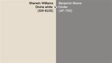 Sherwin Williams Divine White Sw 6105 Vs Benjamin Moore Cinder Af