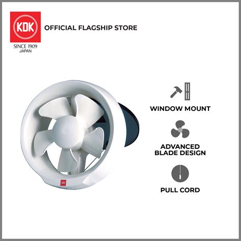 KDK 20WUD Window Mount Cord Operated Ventilating Fan Lazada Singapore