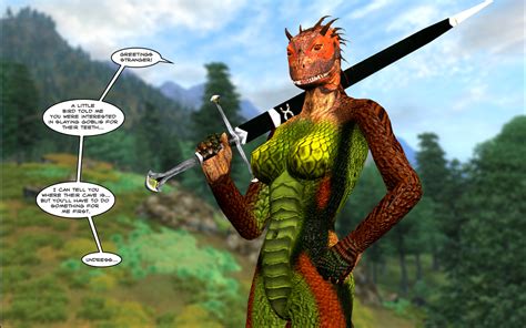 Rule 34 1girls 3d Argonian Breasts Female Female Only Garrys Mod Nude Oblivion Pussy Reptile