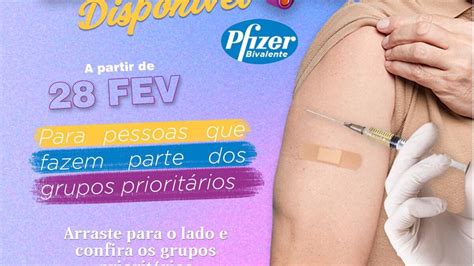 Dose de reforço Pfizer Bivalente disponível Prefeitura de São Bento