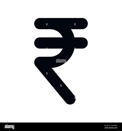 Indian Rupee currency symbol, INR money icon isolated on white ...