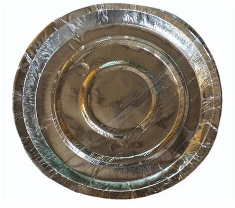 10 Inch Silver Foil Paper Plate At Rs 18 50 Pack Silver Paper Dish In