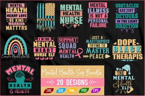 Mental Health Svg Bundle Graphic By Ijdesignerbd777 · Creative Fabrica