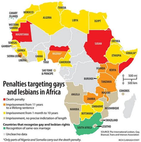 Status Of Lgbt Rights In Africa Mapporn