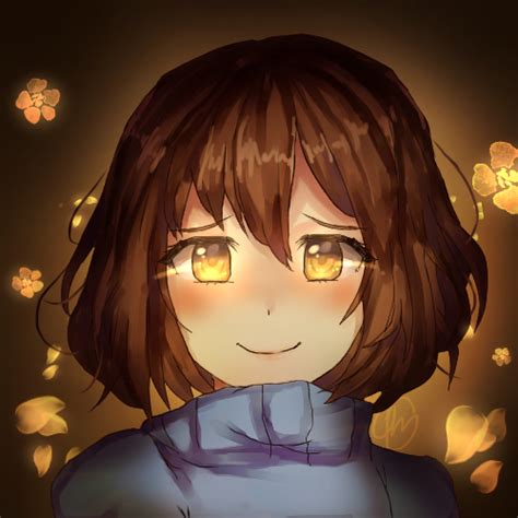 Frisk With Golden Eyes Redraw Kinda By Janineuy09 Anime