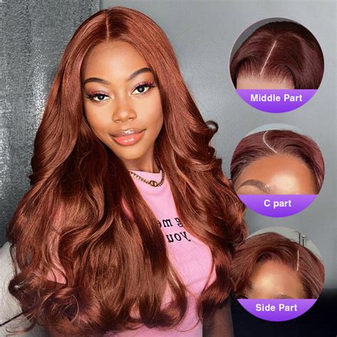 33 Reddish Brown Color Glueless 85 Pre Cut Hd Lace Closure Wigs Read