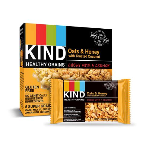 Kind Healthy Grains Granola Bar Oats Honey With Toasted Coconut