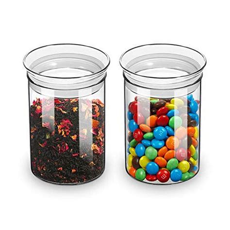 Zens Glass Canisters Jar With Lid Airtight Sealed Fluid Ounce Spice