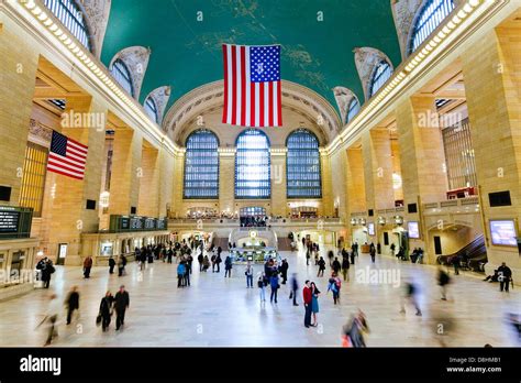 Main Concourse In Grand Central Terminal Rail Station New York City