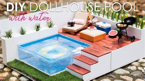 Diy Dollhouse Miniature Modern Swimming Pool Youtube