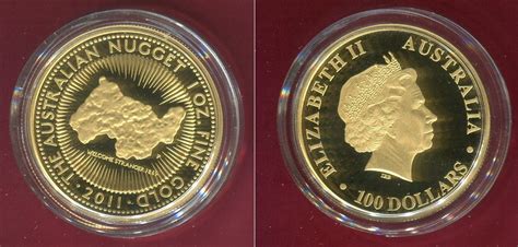 Australien 100 Dollar Goldmünze 1 oz Gold Proof Coin 2011 25th