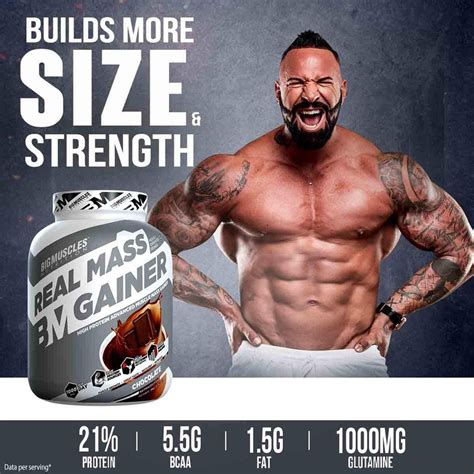 Bigmuscle Nutrition Real Mass Gainer 5 Kg Chocolate Team Forever