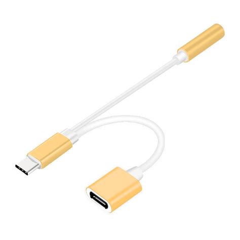 Type-c To Type-C+3.5mm Audio Adapter Headset Charging Two-in-one ...