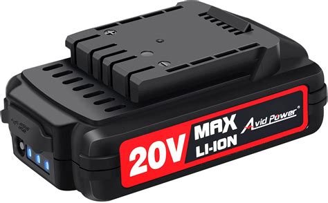 Buy AVID POWER 20V MAX Lithium Ion Rechargeable Battery With Real Time