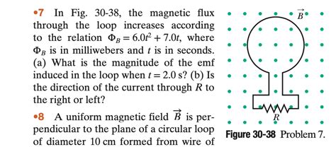 Solved In Fig The Magnetic Flux Through The Loop Chegg