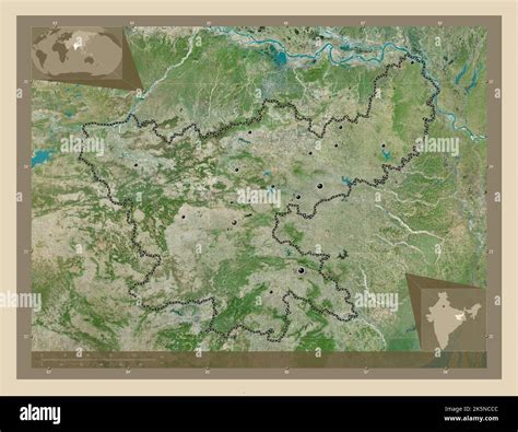 Jharkhand estado de la India Mapa satelital de alta resolución