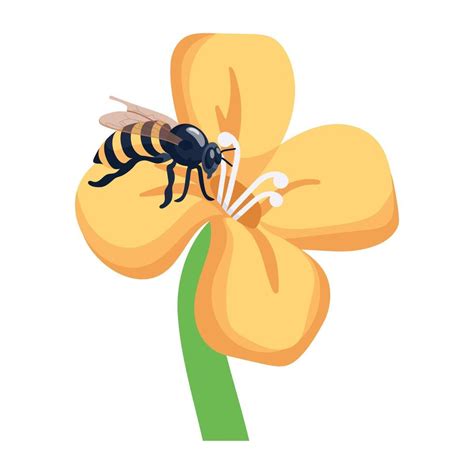 A Captivating Flat Icon Of Flower Bee Vector Art At Vecteezy