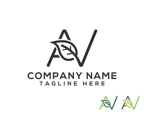 Premium Vector Letter Av With Leaf Eco Green Leaf Natural Luxury