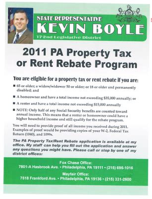 Property Tax Rent Rebate Program Pa Tax Rebate Net