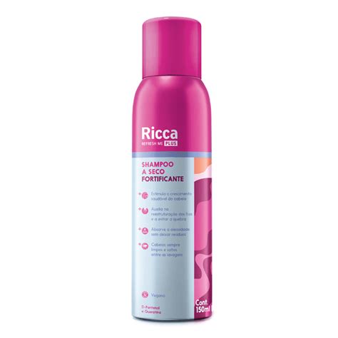 Shampoo A Seco Ricca - Shampoo A Seco Ricca Refresh Me Plus Fortificante 150ml - Drogaria Sao ...