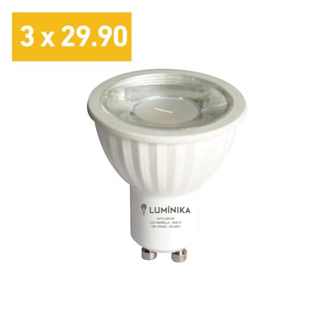 Dicroico Led Gu10 Luz Amarrilla 6w