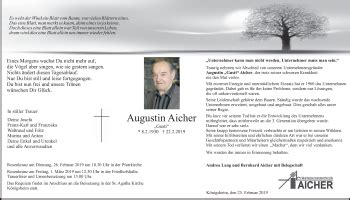 Traueranzeigen Von Augustin Aicher Schwaebische De Trauerportal