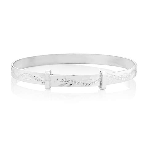 Expandable Baby Bangle In Sterling Silver