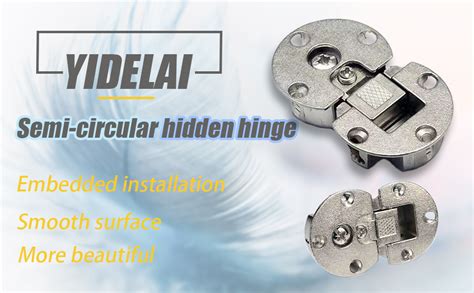 YIDELAI Recessed Flap Hinge 1Pair Pack Adjustable Hidden Flat Hinges