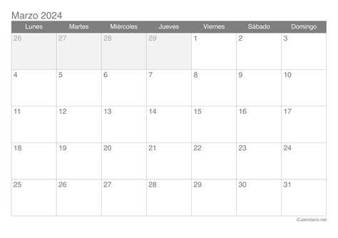Calendario Mensual Marzo Pdf Berty Chandra