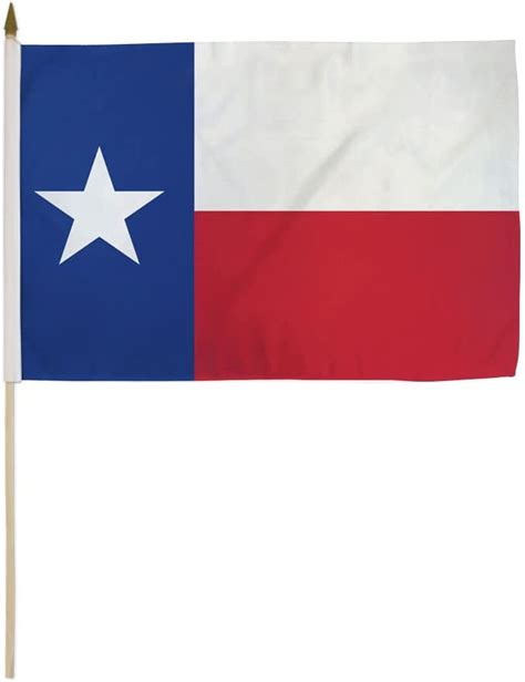 Texas 12x18in Stick Flag 1 Dozen Pack Patio Lawn And Garden