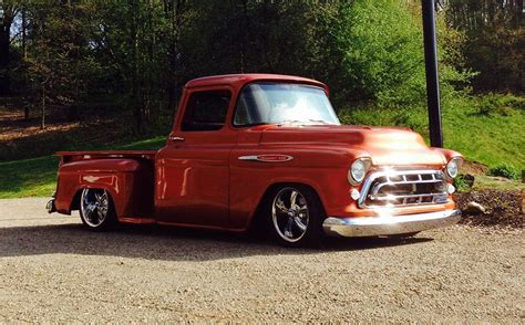 1957 Chevy 3100 Truck With Ridler 695 Wheels