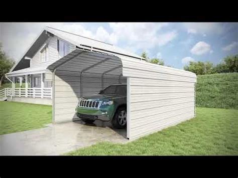 VersaTube 3-Sided 12x20x7 Classic Steel Carport Kit - YouTube