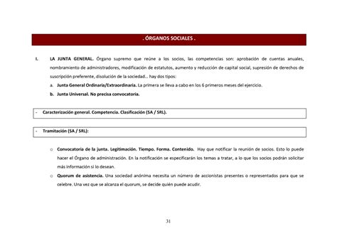 Derecho Mercantil Tema Rganos Sociales Sociales I La Junta