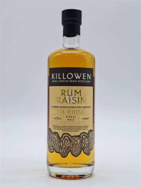 Killowen Rum And Raisin Irish Whiskey Px Sherry And Rum Cask Finish