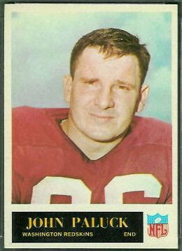 1965 Philadelphia Football Card 193 John Paluck