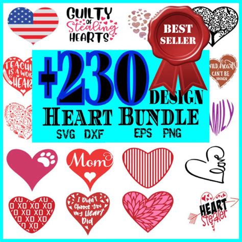 Heart Svg Bundle Heart Clipart Doodle Hearts Valentines Svg Hand