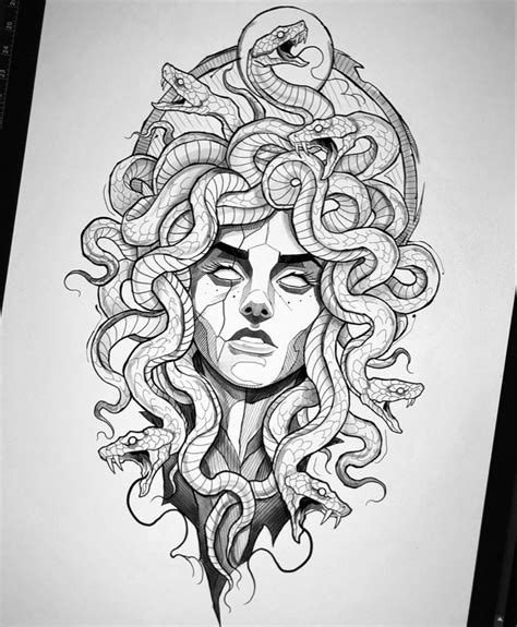 Medusa tattoo stencil - speedygross