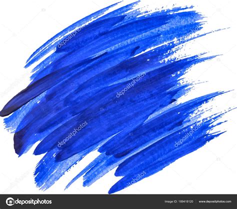 Blue Watercolor Texture Paint Stain Shining Brush Stroke ⬇ Vector Image ...