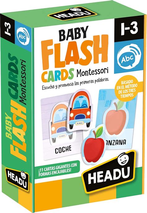 Amazon Headu 1043736 Montessori Baby Flashcards Listen And