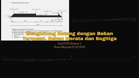 Menghitung Batang Dengan Beban Terpusat Beban Merata Dan Beban