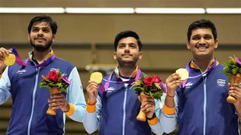 India Strikes Gold At Hangzhou Asian Games Rudraksh Patil Aishwari