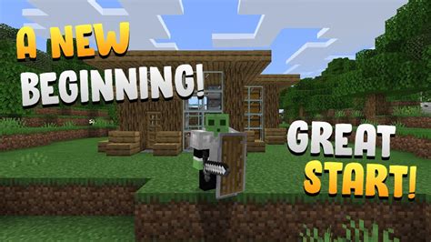 A New Beginning Survival Lets Play Ep Minecraft Pe Bedrock