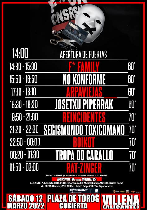 F Ck The Censorship Festival Cartel Entradas Horarios Y Hoteles